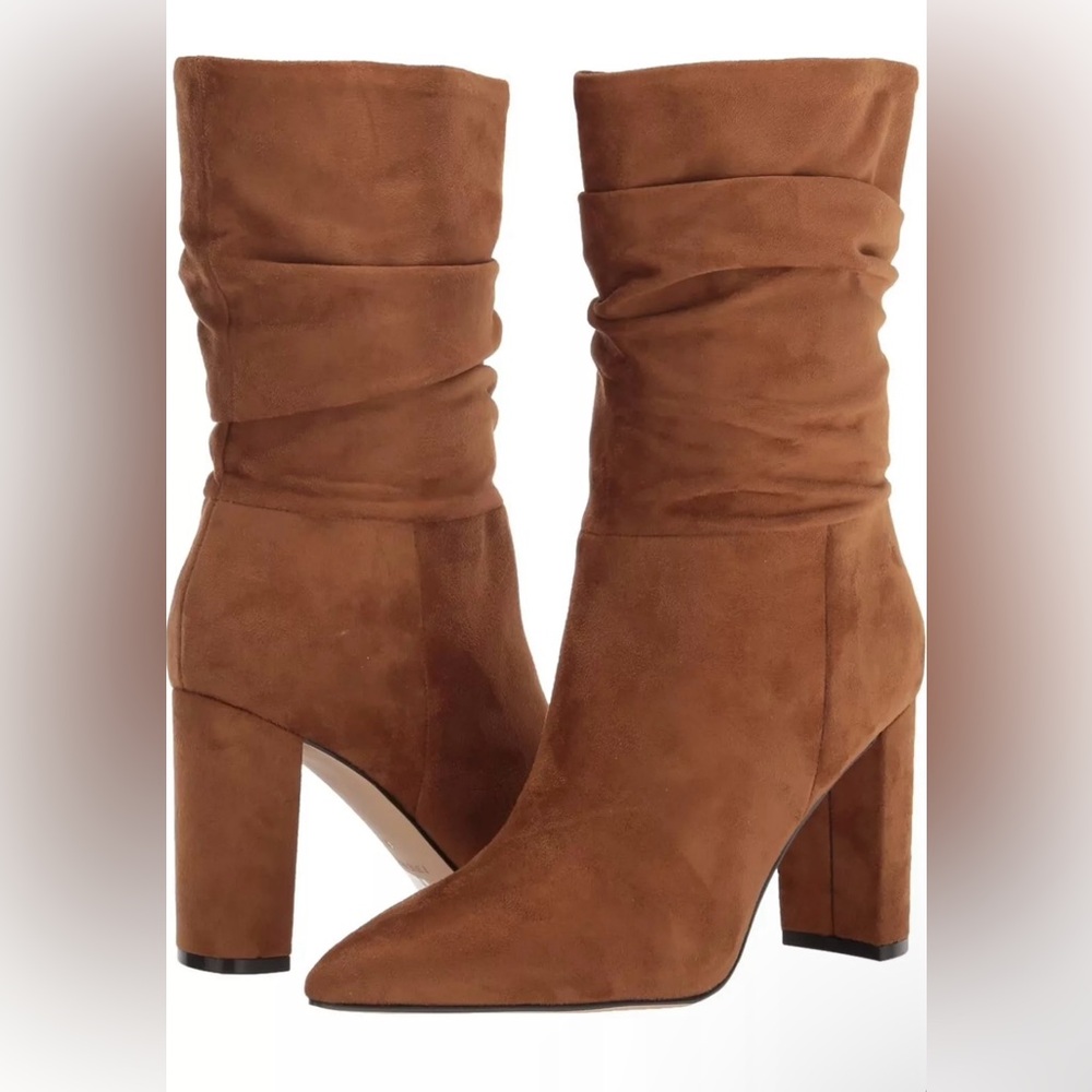 Nine West Denner Brown ‘Dark Natural’ Dress Boots New Without Box Women’s Size 8